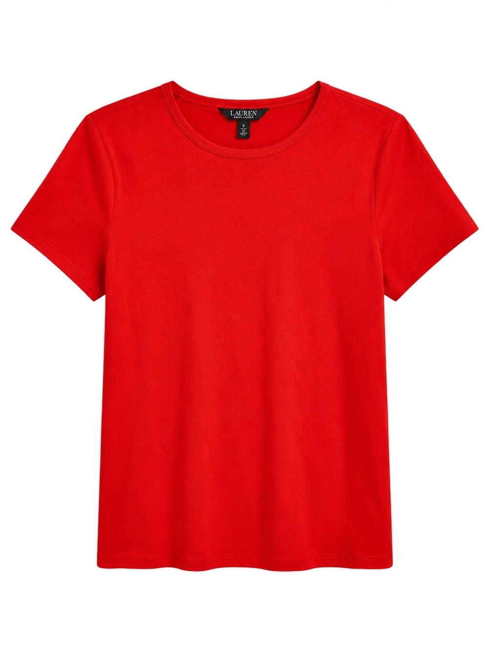 Lauren Ralph Lauren Women’s Red Short Sleeve Crew Neck T-Shirt Size M